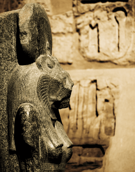 Ancient Bastet cat statue from Egypt