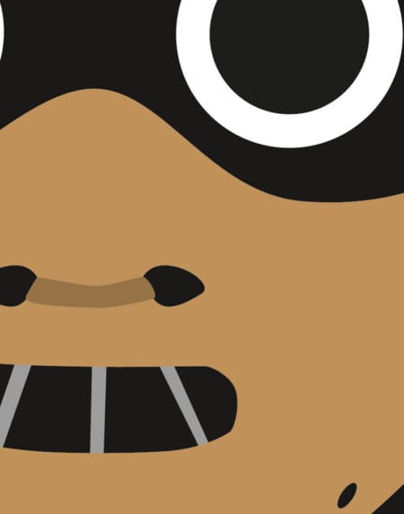 tongue in cheek vector illustration of a cat depicted as Hannibal Lecter from the Silence of the Lambs, wearing a mask