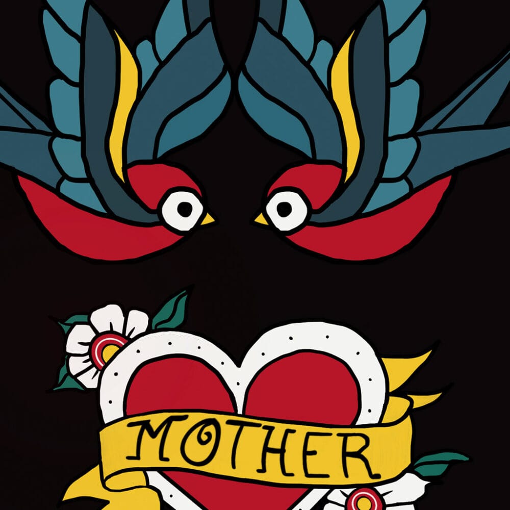 zoomed in version of the tattoos