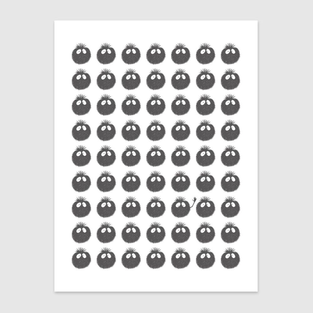 our little peekaboo monster print in a collage where one is waving