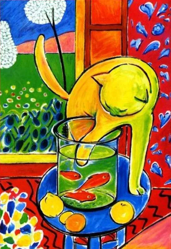 Henri Matisse cat painting