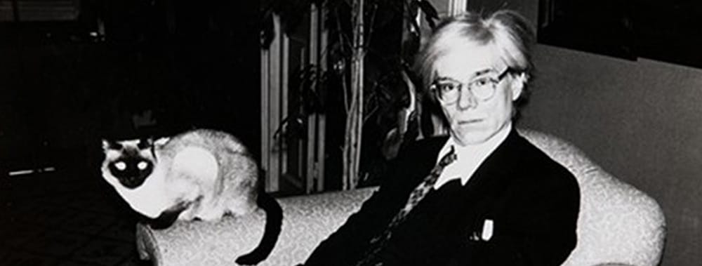 Andy Warhol and his cat
