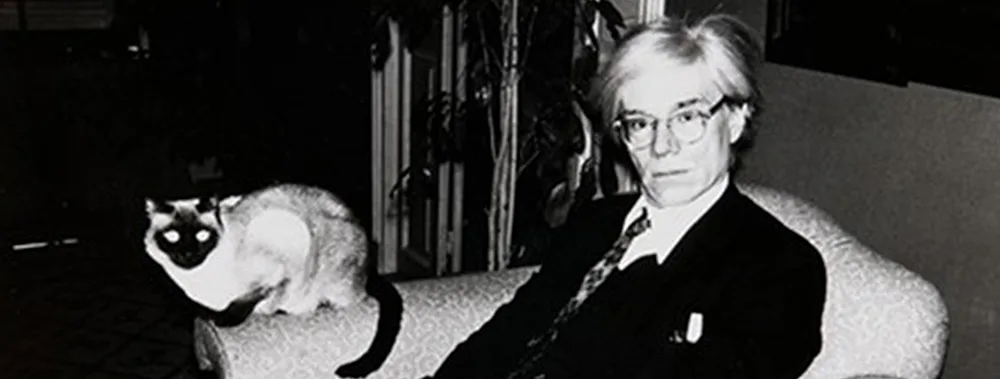 Andy Warhol and his cat