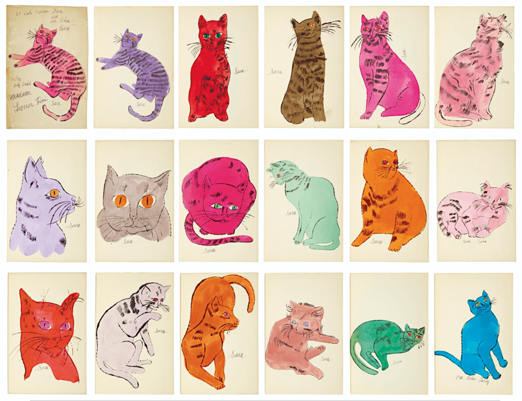 Andy Warhol Cat Painting